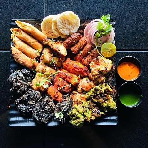 Fusion Non Vegetarian Platter plated by Chef Rajpal Singh Ranghar