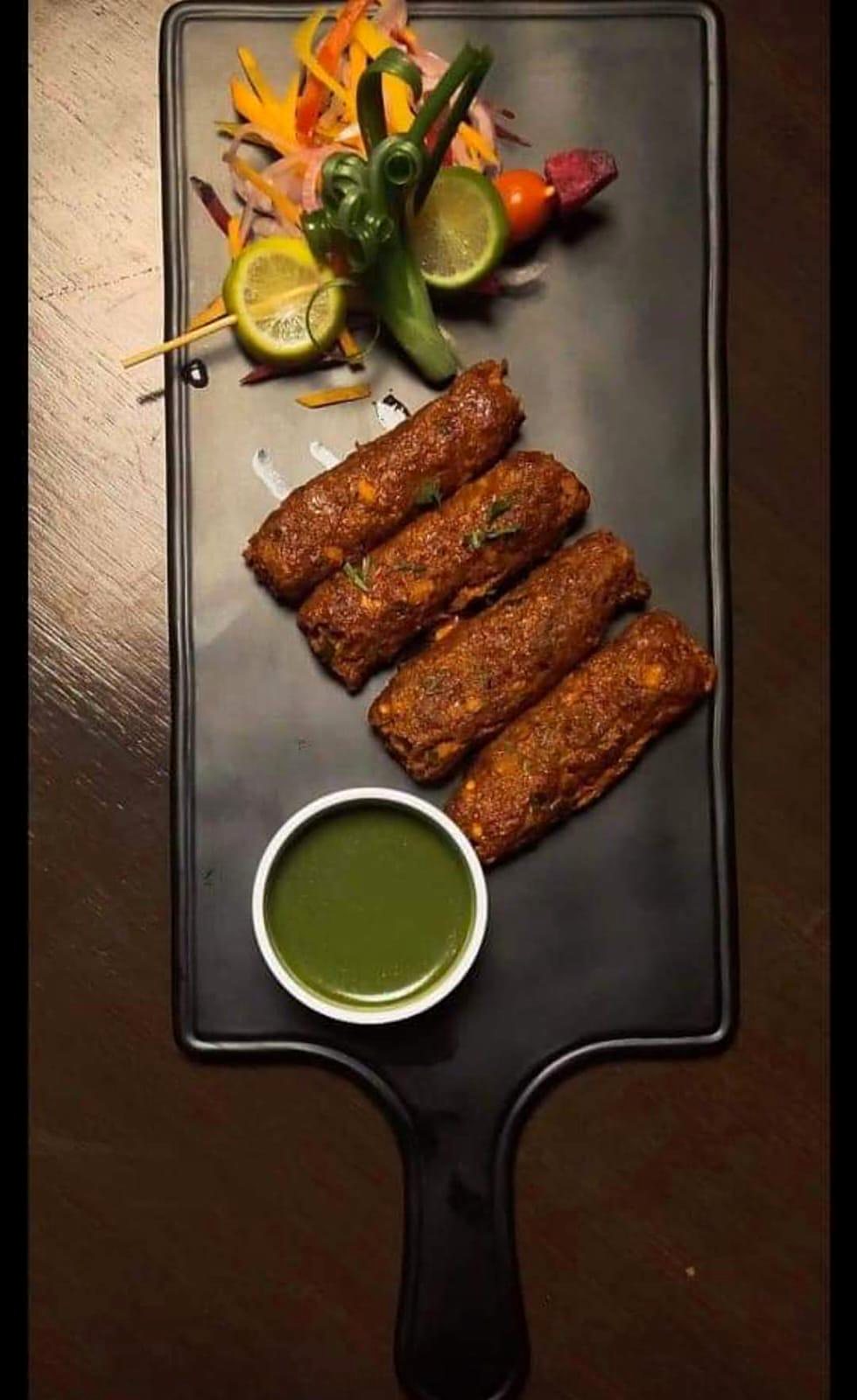 Lamb Sheekh Kebab plated by Chef Rajpal Singh Ranghar
